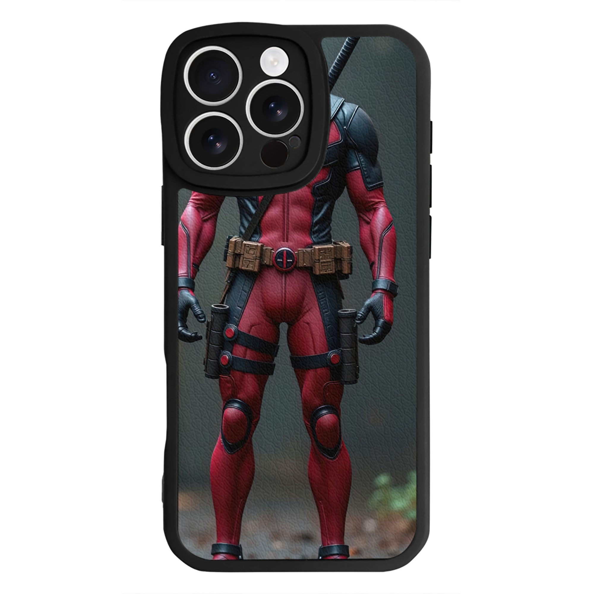 （画像用） Deadpool デッドプール 【iPhone 16シリーズ対応】シリコンスマホケース（レザー調） 材質：シリコン